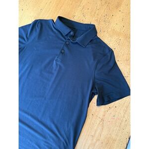 Lululemon Polo Evolution Shirt Mens Small  Black Athletic Golf Short Sleeve